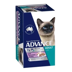 Advance Adult Cat Succulent Turkey 85g x 7 Trays/Box