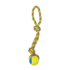 Allpet Toy Rope Tug with Tennis Ball