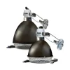 Arcadia Ceramic Reflector Dome Clamp Lamp GRAPHITE E27