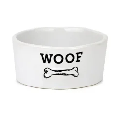 Barkley & Bella Ceramic WOOF Dog Bowl