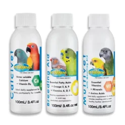 Basic Bird Breeding COMBO Vetafarm Multivet, Calcivet & Breeding Aid 100ml