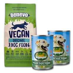 Benevo VEGAN Adult Dog Food 2kg + 2x VeganPet Wet 390g Tins COMBO