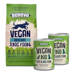 Benevo VEGAN Adult Original DOG Food 2kg + 2x Benevo Duo VEGAN Food WET 354g COMBO