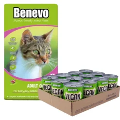 Benevo VEGAN Adult Original CAT Food 10kg + Benevo Duo VEGAN Food WET 354g x 12 (HALF CASE) COMBO