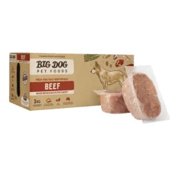 Big Dog Frozen Dog Food BEEF 3kg - CLICK & COLLECT ONLY