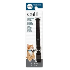 Catit Adjustable Nylon Cat Collar Black