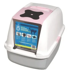 Catit Clean Hooded Cat Litter Pan Pink