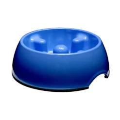 Dogit Go Slow Anti-Gulping Dog Dish Blue