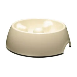 Dogit Go Slow Anti-Gulping Dog Dish White