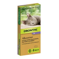 Drontal Allwormer Tablets For Cats 4 x 4kg Tablets