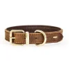 Ezy Dog Oxford Leather Classic Collar Brown