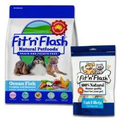 Fit n Flash Dog Food Grain Free Ocean Fish 2kg + Fish Fillets 100g COMBO