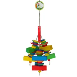 Green Parrot Bird Toy BLOCK SHOCK