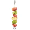 Green Parrot Bird Toy STAINLESS SKEWER & BALL