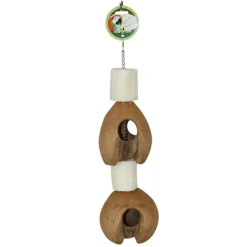 Green Parrot Bird Toy TWIN COCO HEAD
