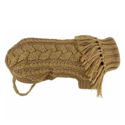 Huskimo Coachella Knit Dog Jumper Caramel