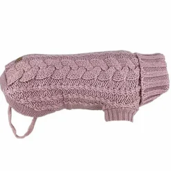 Huskimo French Knit Dog Jumper Rose Pink