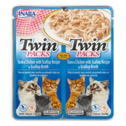 Inaba Cat Twin Pack Chicken & Scallop 2 x 40g
