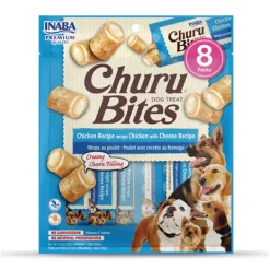 Inaba Churu Bites Dog Treat Chicken Wraps with Cheese 8pk