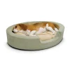 K & H Thermo Snuggler Dog Sleeper Bed Sage 65 x 50cm 6w