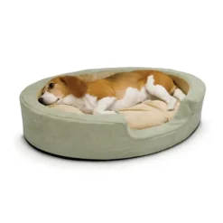 K & H Thermo Snuggler Dog Sleeper Bed Sage 65 x 50cm 6w