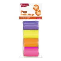 Masterpet Yours Droolly Poo Refill Bags RAINBOW 4 Pack