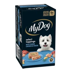 My Dog Select Toppings with Tender Chicken & Cheese 100g x 6 Trays Box