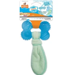 Nylabone Puppy Chill and Chew with Washcloth Peanut Butter