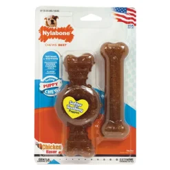 Nylabone Puppy Twin Pack Wolf Chicken