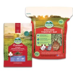 Oxbow Essentials Young Guinea Pig Food 2.25kg + Western Timothy Hay 1.13kg COMBO