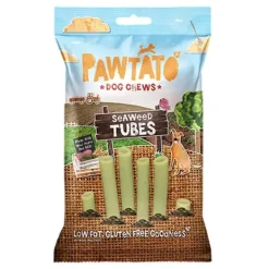 Pawtato Dog Chews Seaweed Tubes 90g