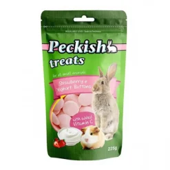Peckish Treats for Small Animals Strawberry & Yoghurt Buttons 225g