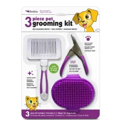 Petkin 3 Piece Grooming Kit Purple