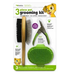 Petkin 3 Piece Grooming Kit Green