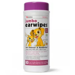 Petkin Jumbo Ear Wipes 80pk