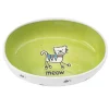 Petrageous Silly Kitty Cat Bowl 6.25" White/Lime Green 2 Cups