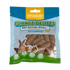 Pipsqueak Forage Delights Mini Sponge Sticks Strawberry & Carrot 35g