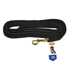 Prestige Flat Nylon Dog Recall Lead 1" x 7m Black