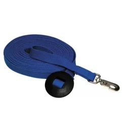 Prestige Flat Poly Cotton Dog Recall Lead 1" x 30' (9M) Blue