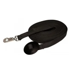 Prestige Flat Poly Cotton Dog Recall Lead 1" x 30' (9M) Black