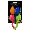 Scream Multicoloured Mice Cat Toy 4 Pack