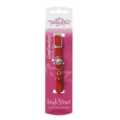 Trouble & Trix Cat Collar High Street Stretch Red