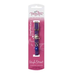 Trouble & Trix Cat Collar High Street Stretch Purple