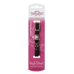 Trouble & Trix Cat Collar High Street Stretch Black