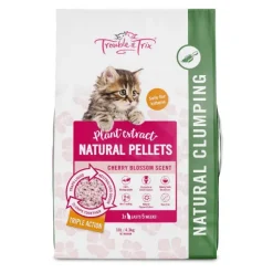 Trouble & Trix Natural Cherry Blossom Plant Extracts Clumping Cat Litter 10L