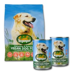 VeganPet Vegan DOG Food COMBO Dry 1kg + 2x Wet 390g