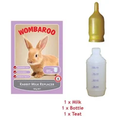 Wombaroo Rabbit Milk Replacer 180g with Bottle and Teat